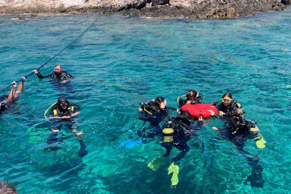 diving